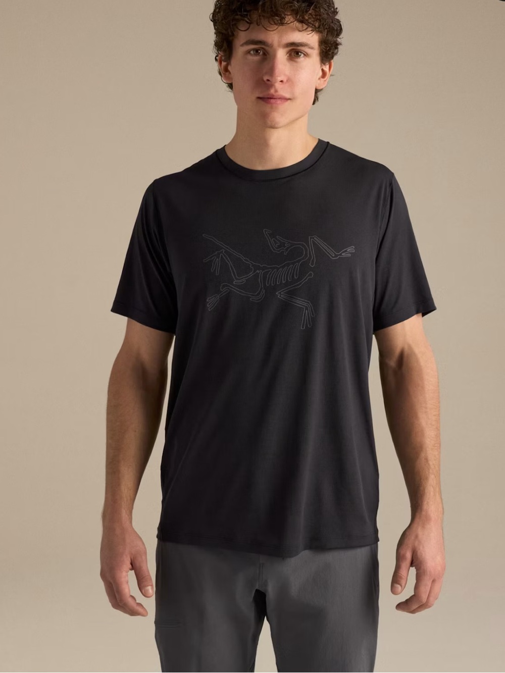 Arc’teryx LOGO SHIRT SS MEN'S Black Size Medium FLAWED